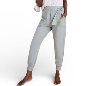 Saturday Sunday Anthropologie Sydney Belted Jogger Pants Blue Sweatpants Small S